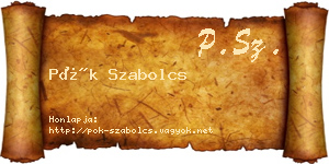 Pók Szabolcs névjegykártya